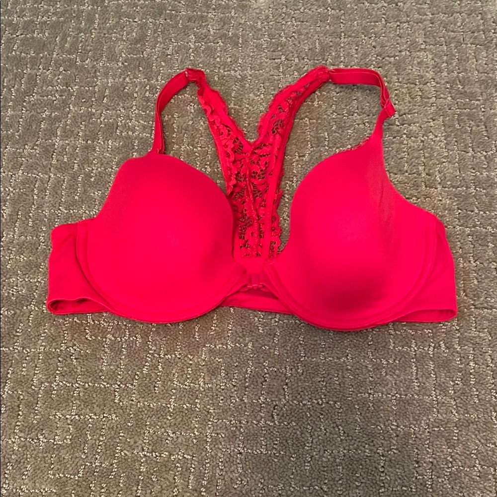 Victoria's Secret Hot Pink Lace Racerback Bra
